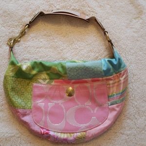 Colorful patchwork Coach bag